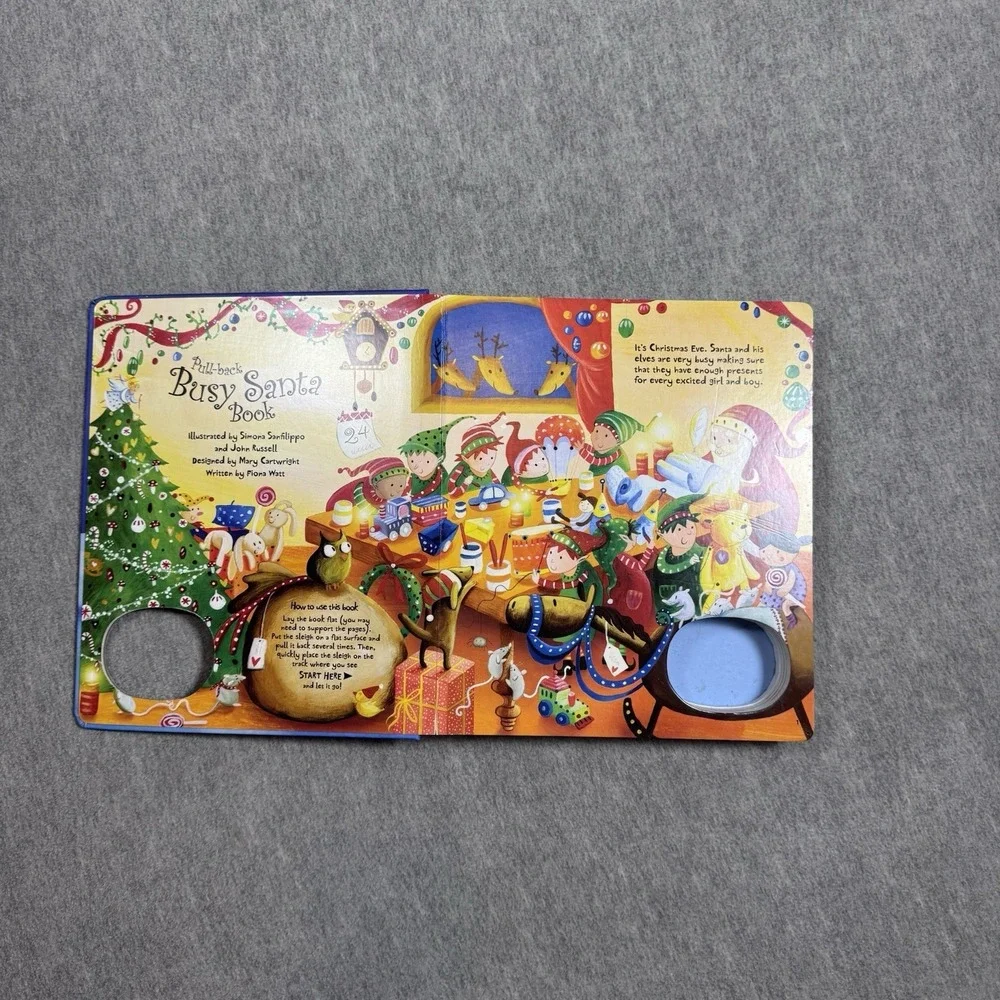 Pull-Back‎ Busy Santa Book - Board book, by Watt Fiona - READ DESCRIPTION!